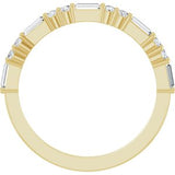 14K Yellow 3/8 CTW Natural Diamond Anniversary Band