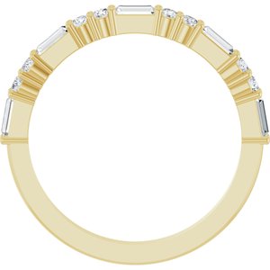 14K Yellow 3/8 CTW Natural Diamond Anniversary Band