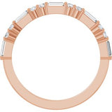 14K Rose 3/8 CTW Natural Diamond Anniversary Band