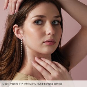 14K White 1 3/4 CTW Lab-Grown Diamond Earrings