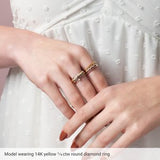 14K White 1/4 CTW Lab-Grown Diamond Scattered Stackable Ring