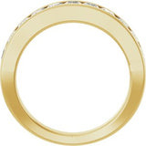 14K Yellow 1 CTW Natural Diamond Channel-Set Anniversary Band Size 6