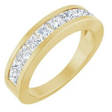 14K Yellow 1 CTW Natural Diamond Channel-Set Anniversary Band Size 6