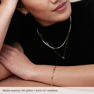 14K Yellow 3.8 mm Flexible Herringbone 7" Chain