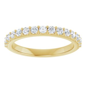 14K Yellow 3/8 CTW Natural Diamond Band