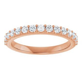 14K Rose 3/8 CTW Natural Diamond Band