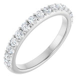 14K White 3/8 CTW Natural Diamond Band