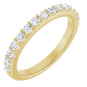 14K Yellow 3/8 CTW Natural Diamond Band