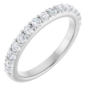 Platinum 3/8 CTW Natural Diamond Band