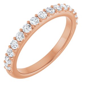 14K Rose 3/8 CTW Natural Diamond Band