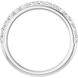 14K White 3/8 CTW Natural Diamond Band