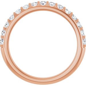 14K Rose 3/8 CTW Natural Diamond Band