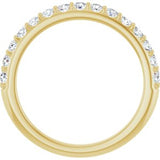 14K Yellow 3/8 CTW Natural Diamond Band