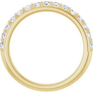 14K Yellow 3/8 CTW Natural Diamond Band