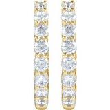 14K Yellow 2 CTW Lab-Grown Diamond Inside-Outside Hinged 20 mm Hoop Earrings