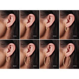14K Rose Tube 13 mm Hoop Earrings