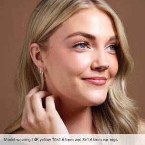 14K Rose Hinged 12.5 mm Hoop Earring