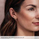 14K White Negative Space Ear Cuff