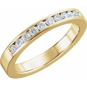 14K Yellow 1/5 CTW Natural Diamond Anniversary Band