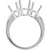 Platinum Three-Stone Engagement Ring Mounting