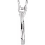 Platinum Three-Stone Engagement Ring Mounting