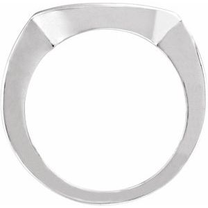 14K White Matching Band for 8.8 mm Round Ring