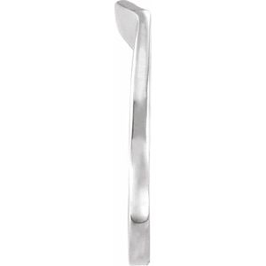 14K White Matching Band for 8.8 mm Round Ring