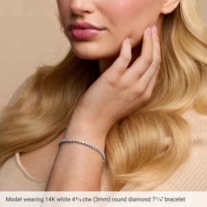 14K White 4 3/4 CTW Lab-Grown Diamond Line 7 1/4" Bracelet