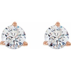 14K Rose 1/3 CTW Natural Diamond Stud Earrings