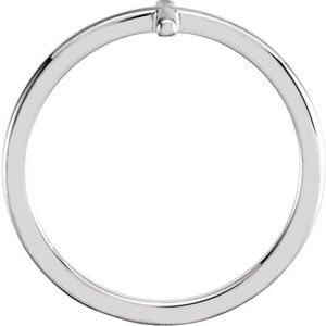 14K White Sideways Cross Ring