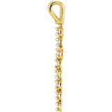 14K Yellow 1/10 CTW Natural Diamond Cross Pendant