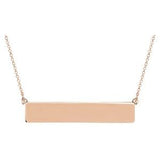14K Rose Be Posh® Engravable Bar 19 1/2" Necklace