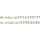 14K Yellow Panache® Cultured White Freshwater Pearl 18" Necklace