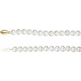 14K Yellow Pansche® Cultured White Freshwater Potato Pearl 18" Necklace