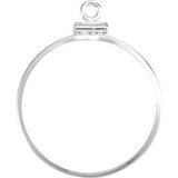 Sterling Silver Coin Frame Bezel Dangle for 24.1x1.7 mm Coin