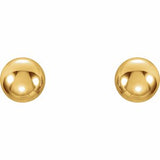 14K Yellow 3 mm Ball Stud Earrings