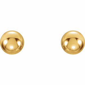 14K Yellow 3 mm Ball Stud Earrings