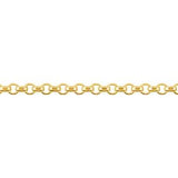 14K Yellow 2.5 mm Hollow Diamond-Cut Rolo 16" Chain