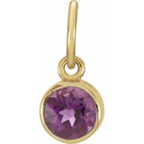 14K Yellow Posh Mommy® Imitation Amethyst Charm/Pendant
