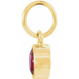 14K Yellow Posh Mommy® Imitation Garnet Charm/Pendant