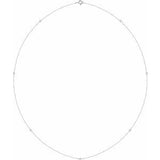 14K White 1/4 CTW Natural Diamond 7-Station 24" Necklace