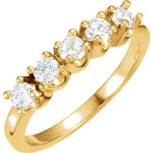 14K Yellow 3/4 CTW Natural Diamond Anniversary Band