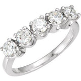 14K White 3/4 CTW Natural Diamond Anniversary Band