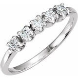 14K White 1/6 CTW Natural Diamond Anniversary Band