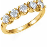 14K Yellow 1 CTW Natural Diamond Anniversary Band