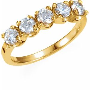 14K Yellow 1 CTW Natural Diamond Anniversary Band