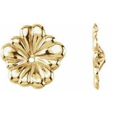 14K Yellow Floral-Inspired Earring Jackets