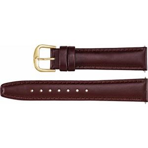 16 mm Long Brown Saddle Padded Watch Band
