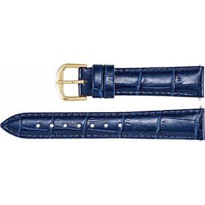 12 mm Regular Blue Leather Alligator Grain Padded Watch Band