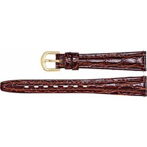 14 mm Regular Camel Crocodile Grain Semi-Padded Watch Band